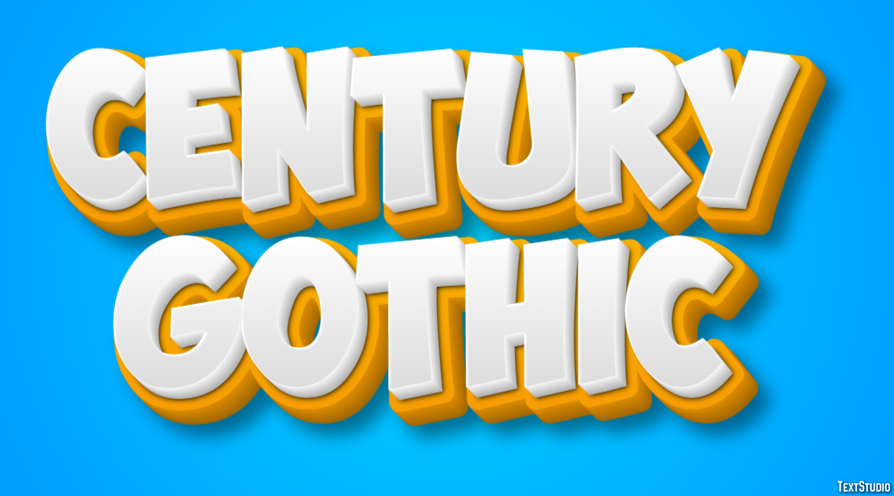 Century Gothic Text Effect