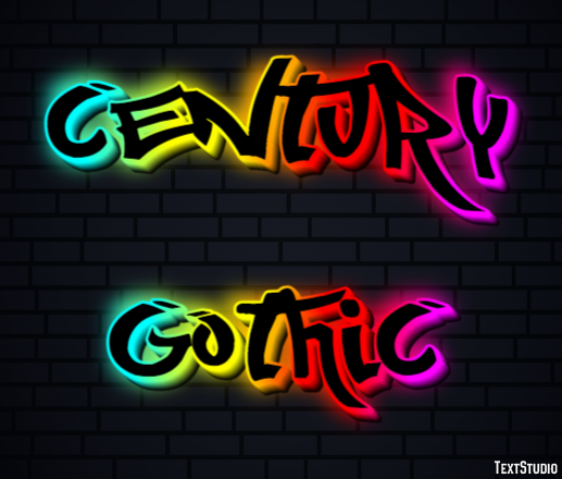 Century Gothic Text Effect