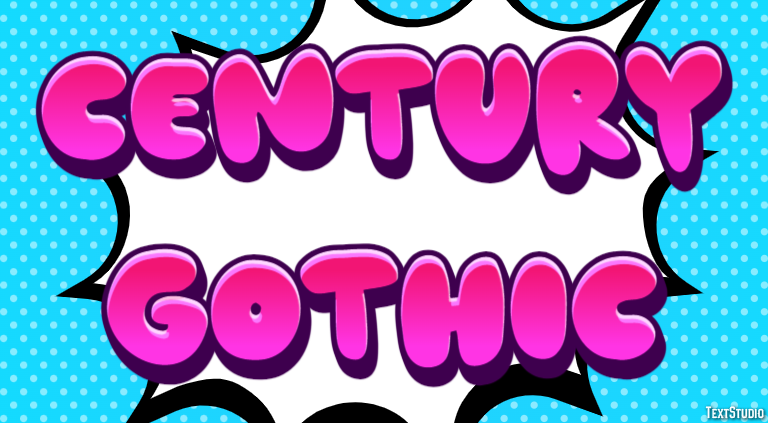 Century Gothic Text Effect