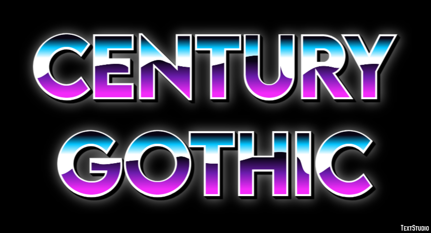 Century Gothic Text Effect