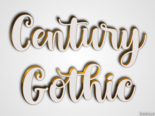 Century Gothic Text Effect