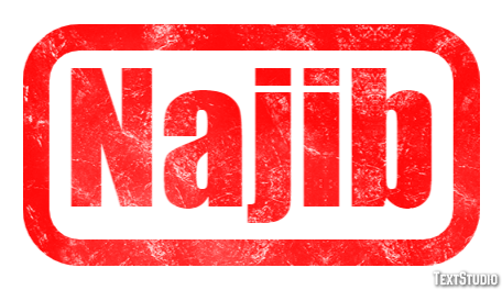 Najib Efecto de texto