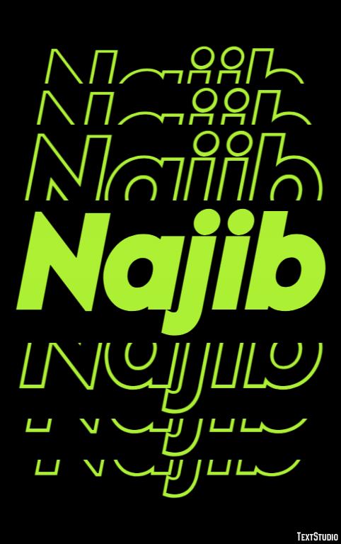 Najib Efecto de texto