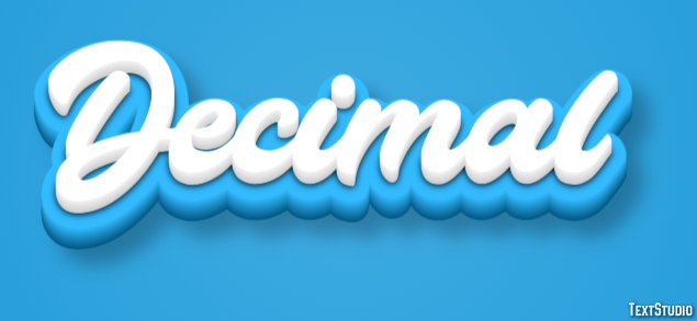 Decimal Efeito de texto