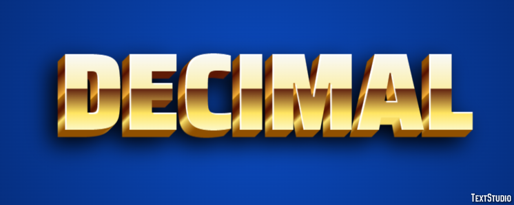 Decimal Efeito de texto