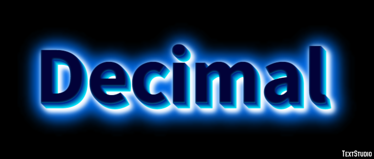 Decimal Efeito de texto