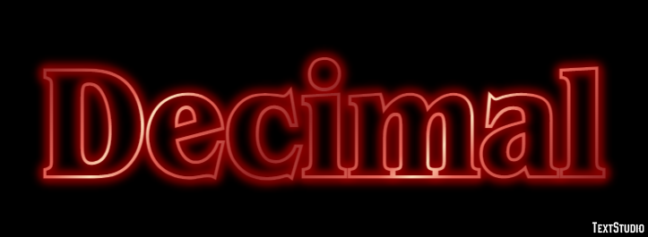 Decimal Efeito de texto