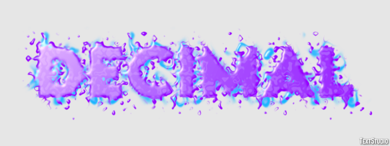 Decimal Efeito de texto