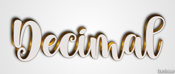 Decimal Efeito de texto