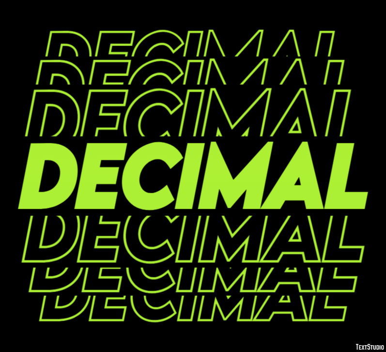 Decimal Efeito de texto