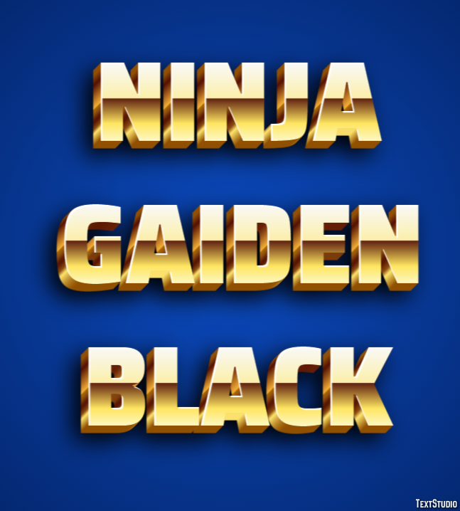 Ninja Gaiden Black Effetto testo