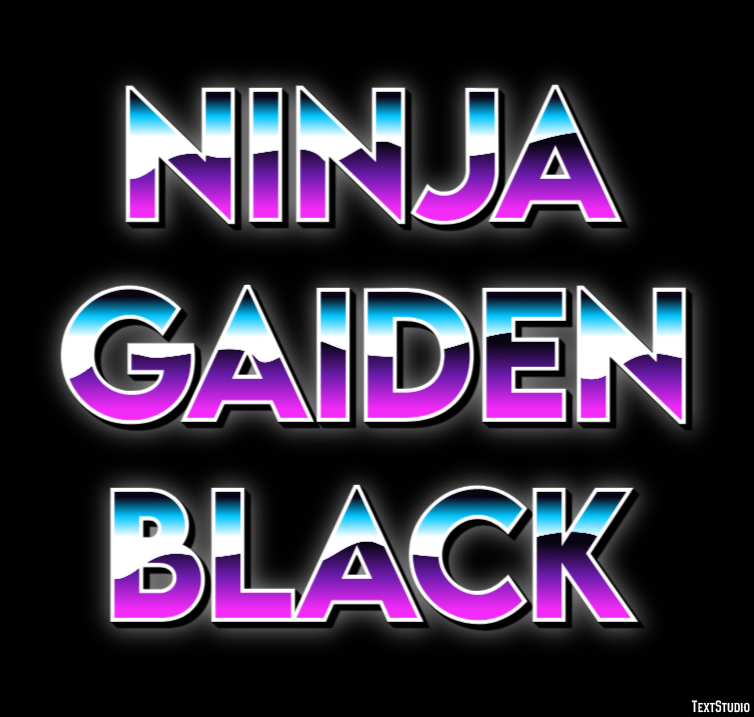 Ninja Gaiden Black Effetto testo
