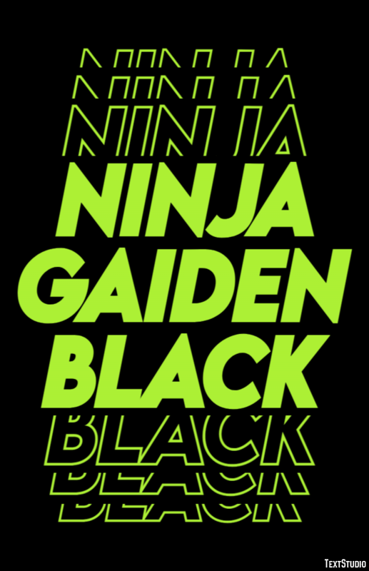 Ninja Gaiden Black Текстовый эффект