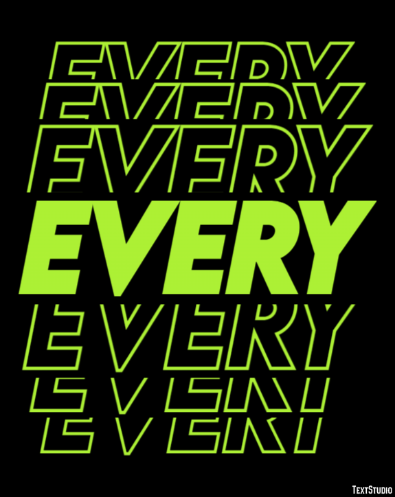 Every テキスト効果