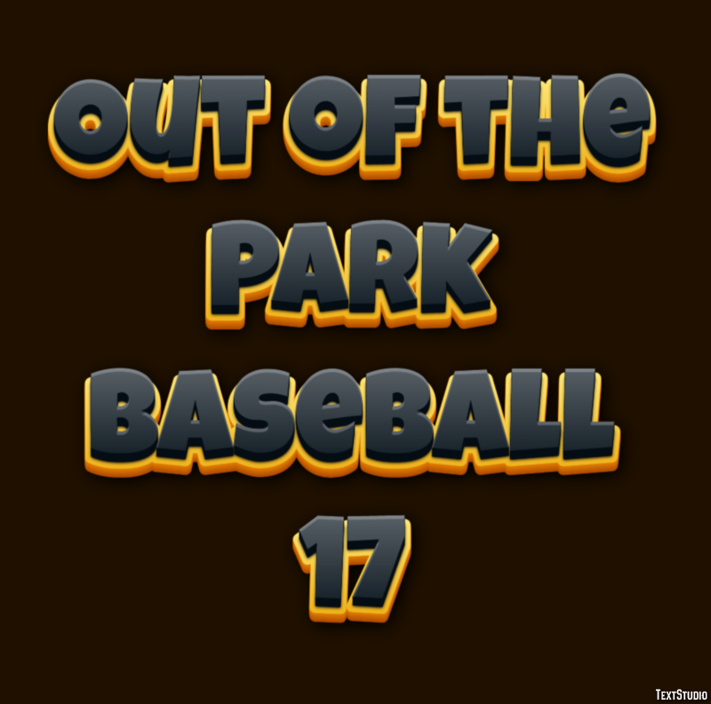 Out of the Park Baseball 17 Эффект текста