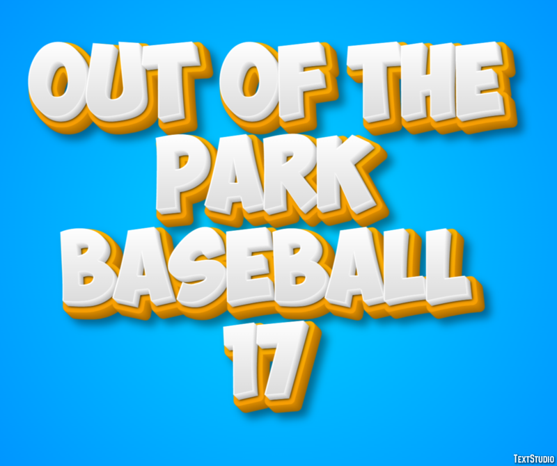 Out of the Park Baseball 17 Эффект текста
