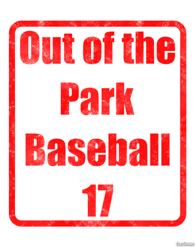 Out of the Park Baseball 17 Эффект текста