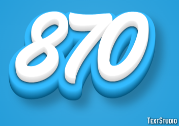 870 Efecto de Texto