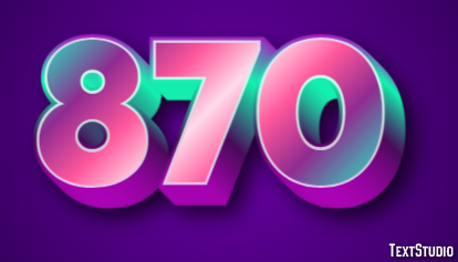 870 Efecto de Texto