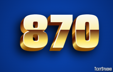 870 Tekst Effect