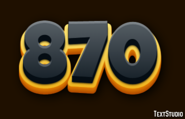 870 Tekst Effect