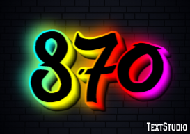 870 Efecto de Texto