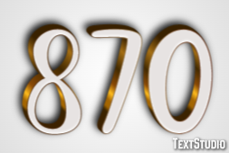 870 Tekst Effect