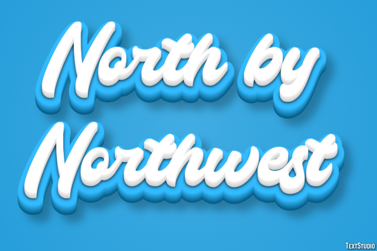 North by Northwest Text Effect