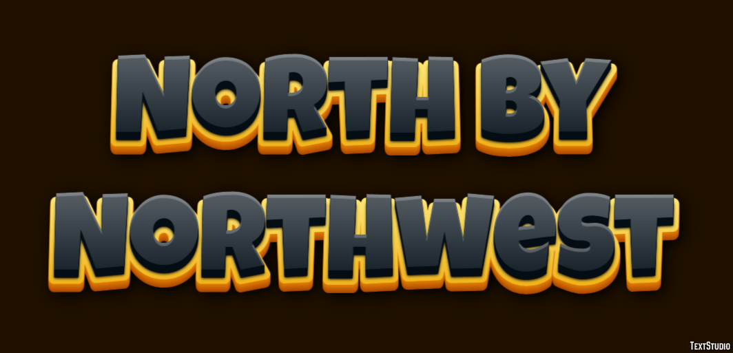 North by Northwest Text Effect