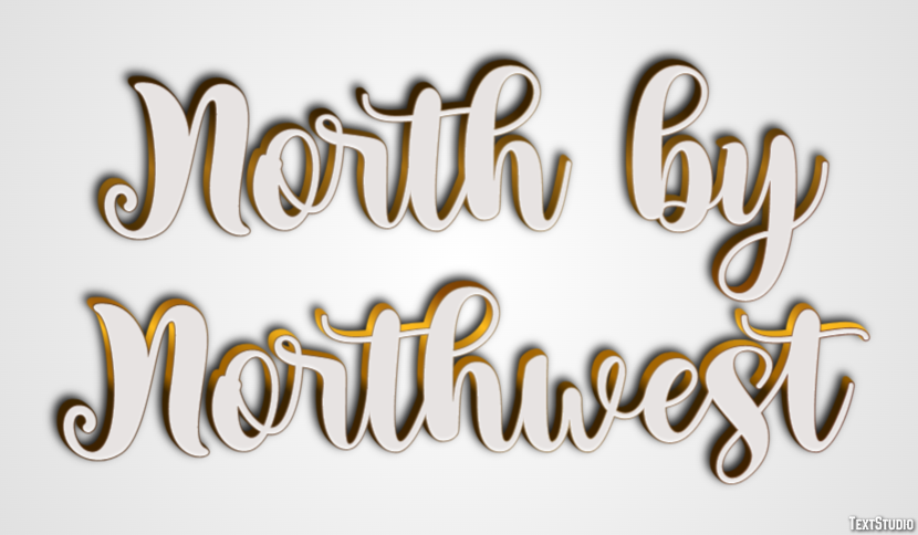 North by Northwest Text Effect