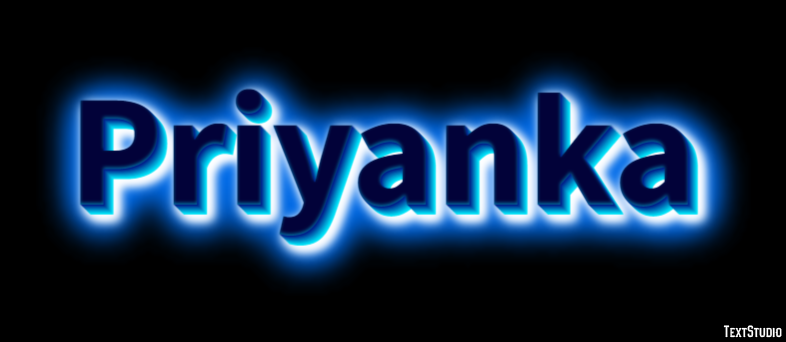 Priyanka Efecto de Texto