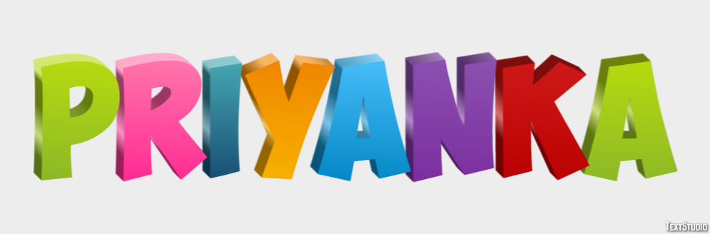 Priyanka Texteffekt