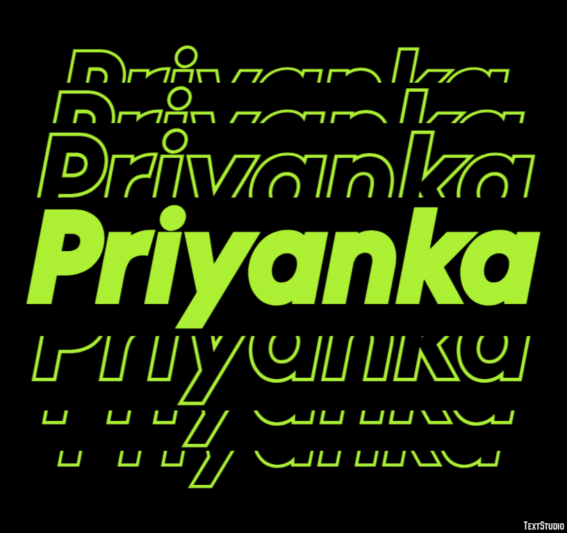 Priyanka Texteffekt