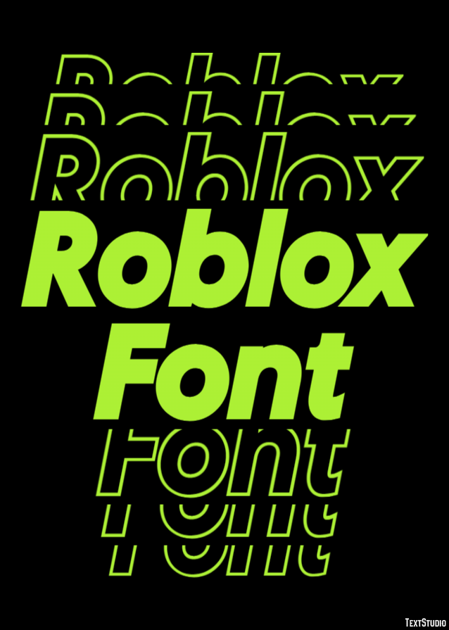 Roblox Font Efecto de Texto