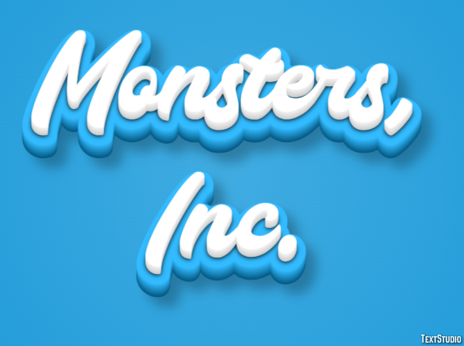 Monsters, Inc. Эффект текста