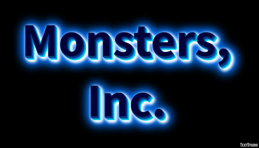 Monsters, Inc. Texteffekt