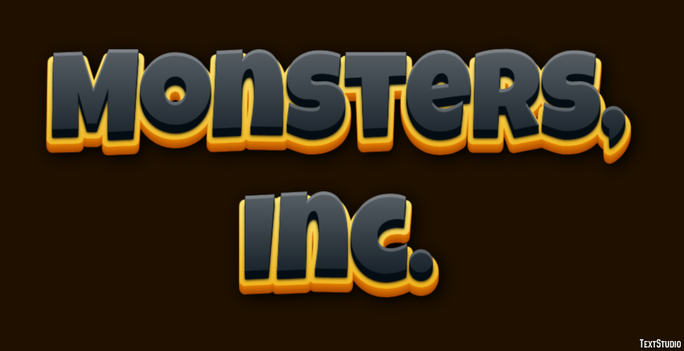 Monsters, Inc. Texteffekt