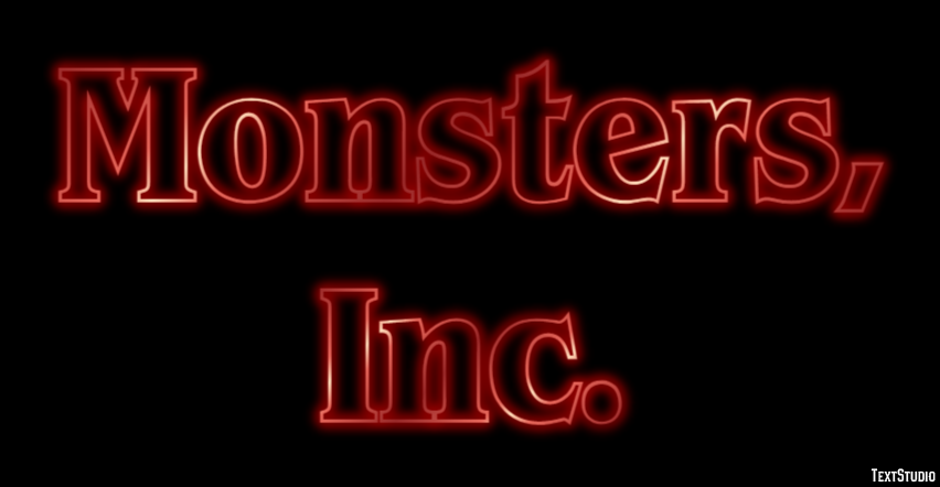 Monsters, Inc. Эффект текста