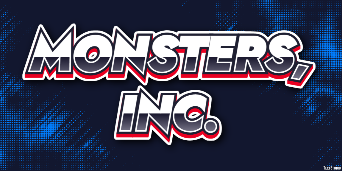 Monsters, Inc. Эффект текста