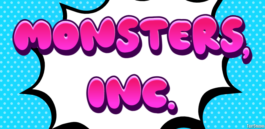 Monsters, Inc. Эффект текста