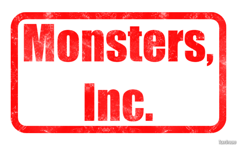 Monsters, Inc. Эффект текста