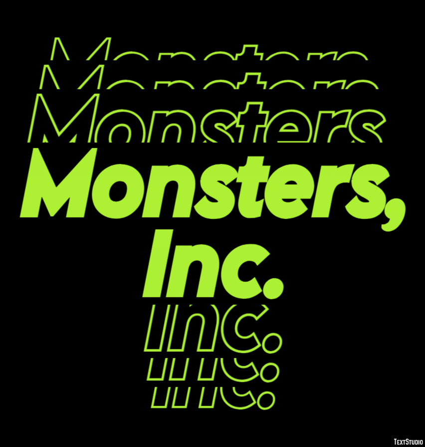 Monsters, Inc. Эффект текста