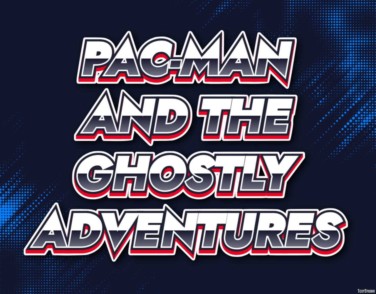 Pac-Man and the Ghostly Adventures Text Effect