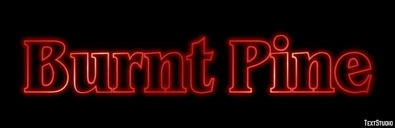 Burnt Pine Эффект текста