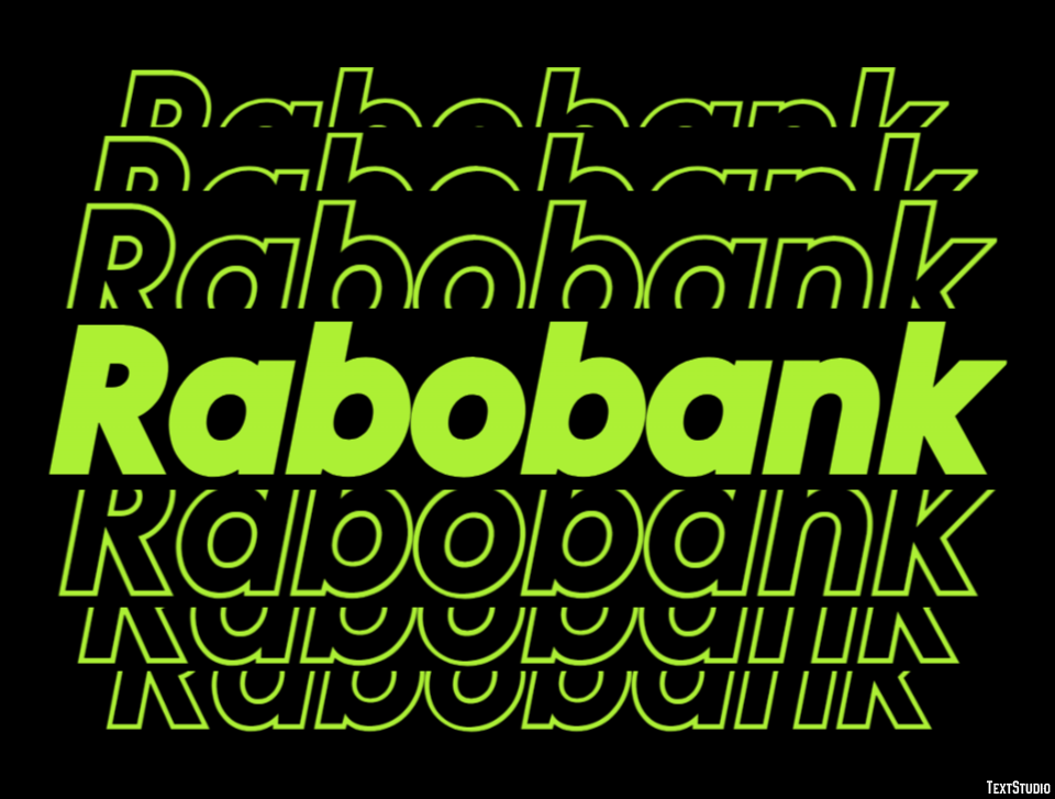 Rabobank Efeito de texto