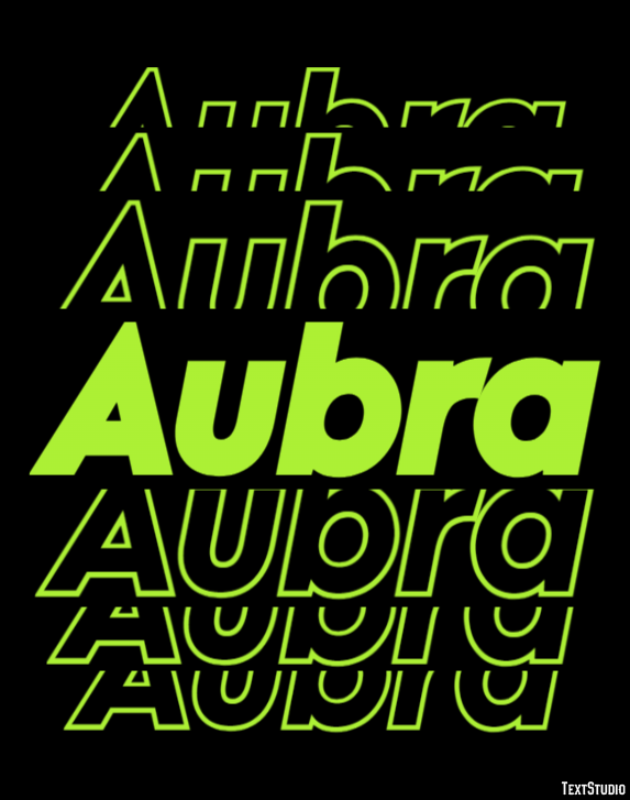 Aubra Text Effect