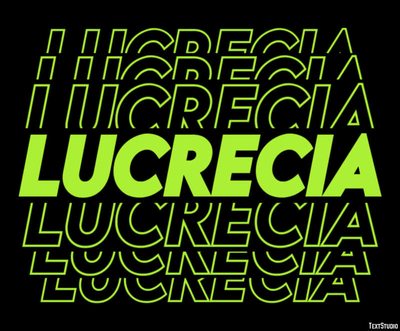 Lucrecia Efecto de texto
