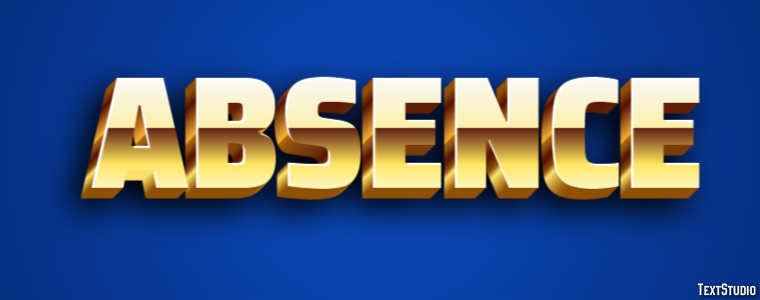 Absence Text Effect