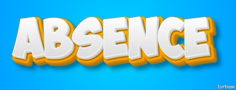 Absence Text Effect