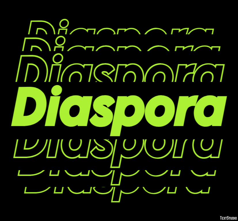 Diaspora Texteffekt